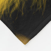 Gelbes Federmuster Fleecedecke (Ecke)