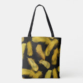 Gelbes Federmuster Tasche (Rückseite)