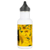 Gelbes Feld von Sonnenblumen Fotografie Edelstahlflasche (Rechts)