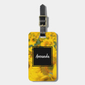 Gelbes Feld von Sonnenblumen Fotografie Gepäckanhänger (Vorderseite vertikal)