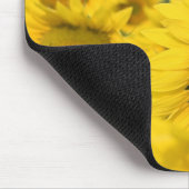 Gelbes Feld von Sonnenblumen Fotografie Mousepad (Ecke)