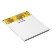 Gelbes Feld von Sonnenblumen Fotografie Notizblock (angewinkelt)