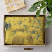 Gelbes Feld von Sonnenblumen Fotografie Seidenpapier (Geschenk)