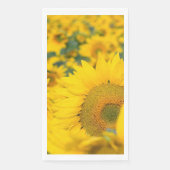 Gelbes Feld von Sonnenblumen Fotografie Serviette (Vorderseite)