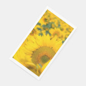 Gelbes Feld von Sonnenblumen Fotografie Serviette (Ecke)