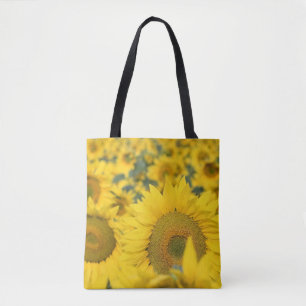 Gelbes Feld von Sonnenblumen Fotografie Tasche