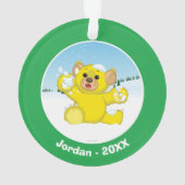 Gelbes flaumiges CUB Ornament (Rückseite)