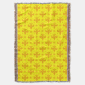 Gelbes Fleur-de-lis-Muster Decke (Vorderseite Vertikal)
