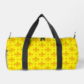 Gelbes Fleur-de-lis-Muster Duffle Bag (Rückseite)