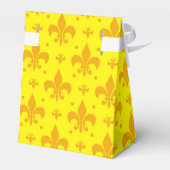 Gelbes Fleur-de-lis-Muster Geschenkschachtel (Rückseite)