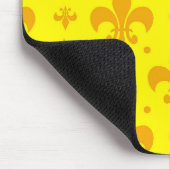 Gelbes Fleur-de-lis-Muster Mousepad (Ecke)