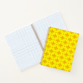 Gelbes Fleur-de-lis-Muster Notizblock (Innenseite)