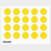 Gelbes Fleur-de-lis-Muster Runder Aufkleber (Blatt)