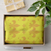 Gelbes Fleur-de-lis-Muster Seidenpapier (Geschenk)