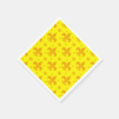 Gelbes Fleur-de-lis-Muster Serviette (Ecke)