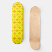 Gelbes Fleur-de-lis-Muster Skateboard (Vorderseite)