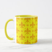 Gelbes Fleur-de-lis-Muster Tasse (Links)