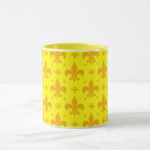 Gelbes Fleur-de-lis-Muster Tasse (Zentrum)