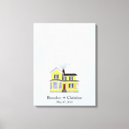 Gelbes Floating Zuhause Fingerprint Gästebuch