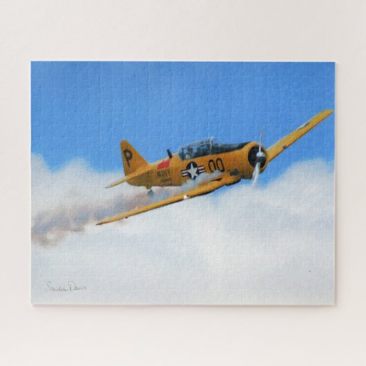 Gelbes Flugzeug-Puzzlespiel Puzzle (Horizontal)