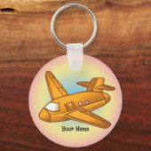 Gelbes Flugzeug Schlüsselanhänger (Vorderseite)