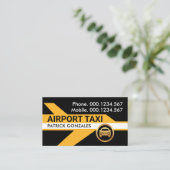 Gelbes Flugzeugtaxi Visitenkarte (Stehend Vorderseite)