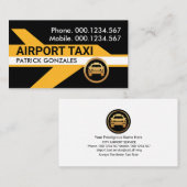 Gelbes Flugzeugtaxi Visitenkarte (Vorne/Hinten)