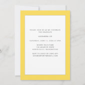 Gelbes Foto Abschluss Ankündigung (Rückseite)