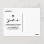 Gelbes Foto Abschluss Postkarte (Rückseite)