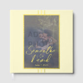Gelbes Foto Hochzeitsfoil Gästebuch (Vorderseite)