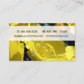 Gelbes Foto, Sommerbetriebskarte Visitenkarte (Rückseite)