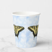 Gelbes Frack Butterfly Blue Sky Personalisiert Pappbecher (Rechts)