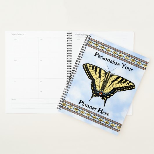 Gelbes Frack Butterfly Blue Sky Personalisiert Planer (Anzeige)