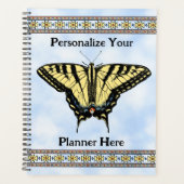 Gelbes Frack Butterfly Blue Sky Personalisiert Planer (Vorderseite)