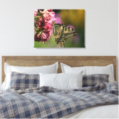 Gelbes Frack Butterfly-Leinwand Leinwanddruck (Insitu (Schlafzimmer))