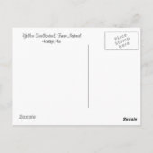 Gelbes Frack Butterfly Postkarte (Rückseite)