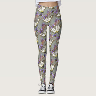 Gelbes Frack für Lilac-Blume Schwarz O Leggings