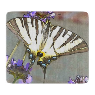 Gelbes Frack für Lilac-Blume Schwarz O Schneidebrett