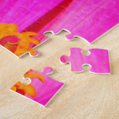 Gelbes Frack Schmetterling auf rosa Blume Puzzle (Seite)