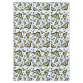 Gelbes Frack Schmetterlinge Blue Sky Medium Tischdecke (Vorderseite)
