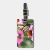 Gelbes Frack Schmetterlingsplatte Gepäckanhänger (Vorderseite vertikal)