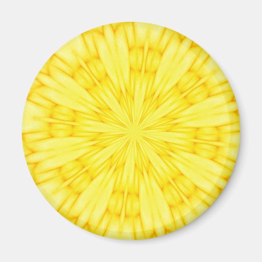 Gelbes Fraktal Magnet (Vorne)