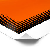 Gelbes Fraktal mit orangefarbenem Hintergrund Poster (Ecke)