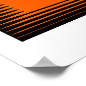 Gelbes Fraktal mit orangefarbenem Hintergrund Poster (Ecke)