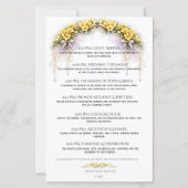 Gelbes Freesien-Hochzeitsprogramm Romantischer Hoc (Rückseite)