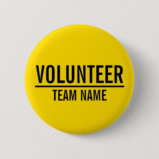 Gelbes freiwilliges Abzeichen mit Button (Vorderseite)