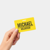 Gelbes freiwilliges Abzeichen mit individuellem Ausweis (Handheld)