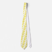Gelbes Friedenszeichen Krawatte (Vorderseite)
