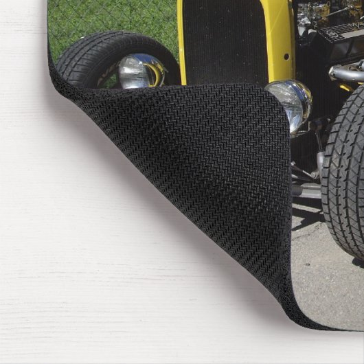 Gelbes frisiertes Auto Mousepad (Ecke)