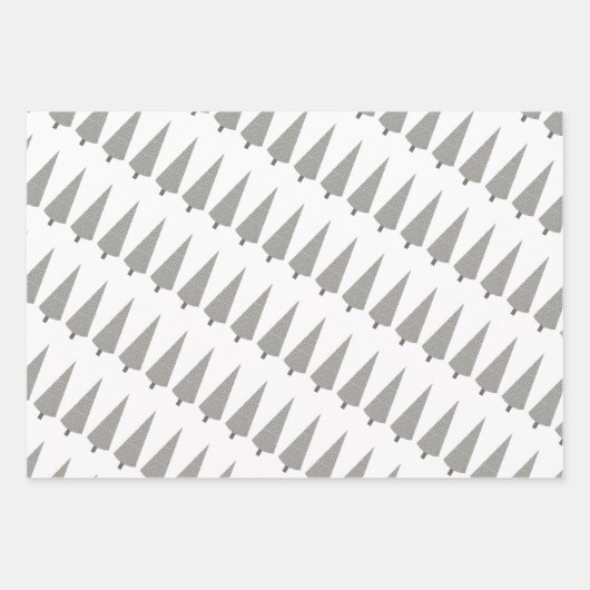 Gelbes frommes Weihnachts-Hahnentrittmuster Baummu Geschenkpapier Set (Vorderseite 3)